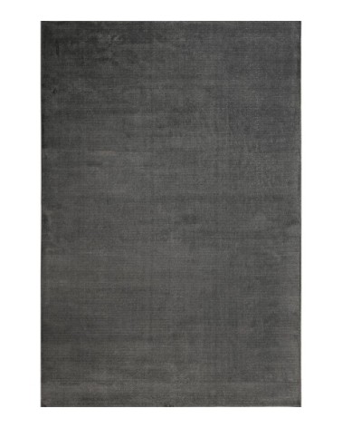 Tapis moderne uni doux anthracite 160x230