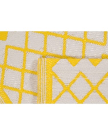 Tapis extérieur motif géométrique jaune 180x280