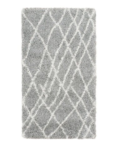 Tapis style berbère gris anthracite tout doux 80x140
