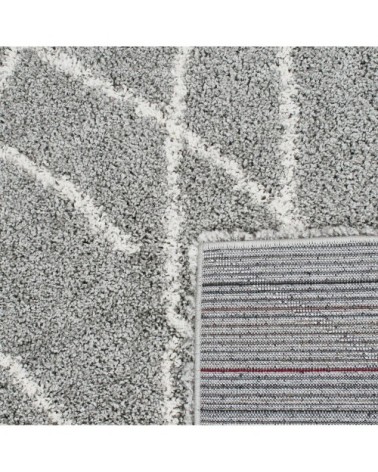 Tapis style berbère gris anthracite tout doux 80x140