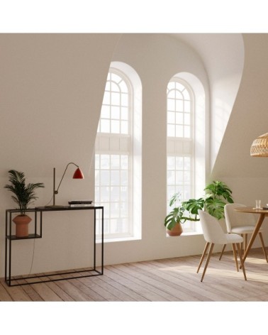 Console noire en marbre et pieds en métal