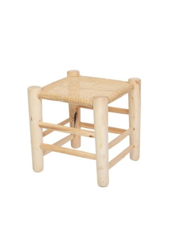 Petit tabouret en cannage