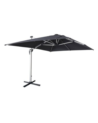 Parasol déporté haut de gamme carré 3x4m - anthracite - toile
