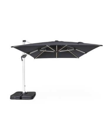 Parasol déporté haut de gamme carré 3x4m - anthracite - toile