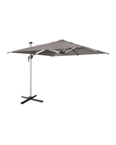 Parasol déporté haut de gamme carré 3x3m -  taupe - toile