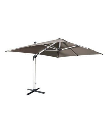 Parasol déporté haut de gamme carré 3x4m - taupe - toile