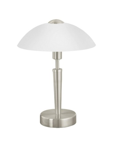 Lampe en métal argenté