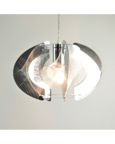 Suspension en pvc argenté