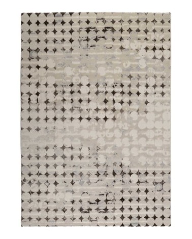 Tapis vintage relief beige/marron/gris pour salon, chambre 290x200