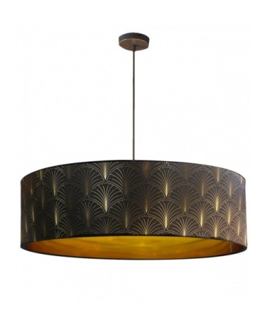 Suspension noir imprimé doré D65cm