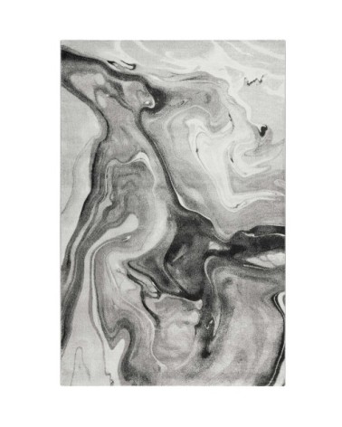 Tapis motif marbre nuances de gris pour salon, chambre 290x200