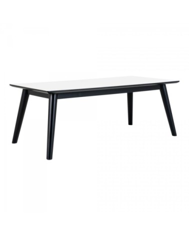 Table basse rectangulaire en bois mélangé 120x60cm noir