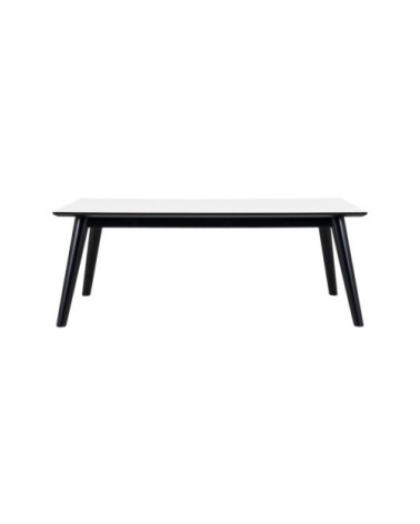 Table basse rectangulaire en bois mélangé 120x60cm noir