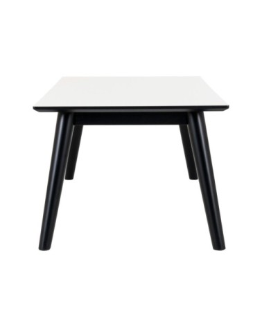 Table basse rectangulaire en bois mélangé 120x60cm noir