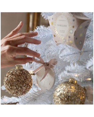 Coffret de 3 boules décoratives comète pailletées en verre