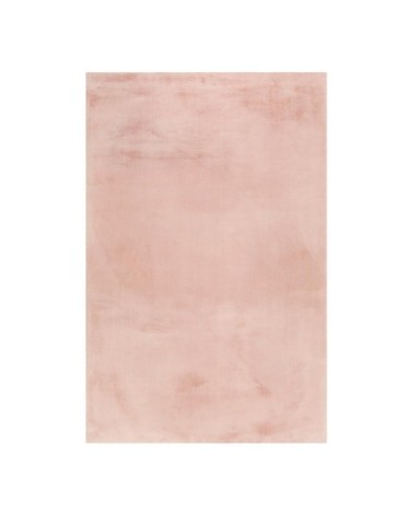 Tapis uni design en polyester rose 130x190
