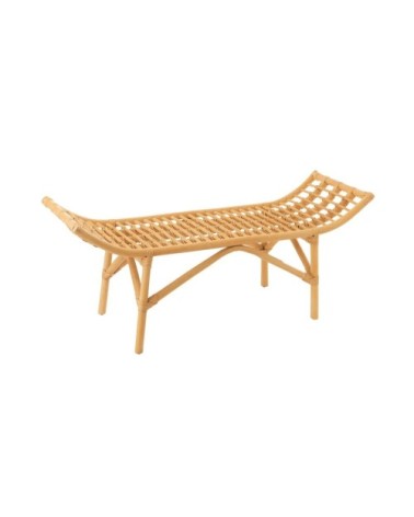 Banc moderne 120cm en rotin naturel