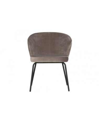 Chaise moderne velours taupe