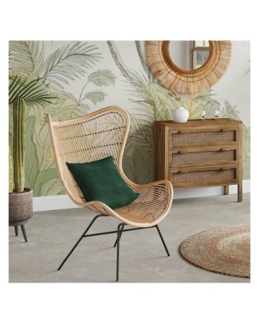 Commode en cannages et bois 3 tiroirs