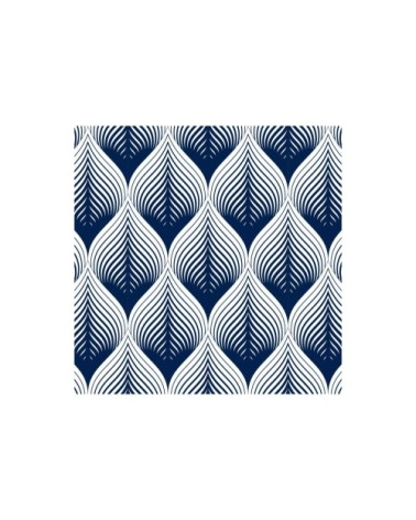 Suspension blanc imprimé bleu D65cm