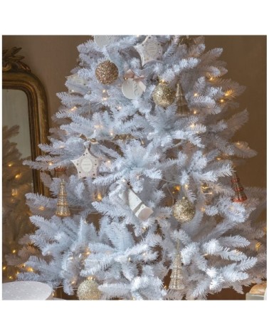 Coffret de 3 sapins pailletés en verre
