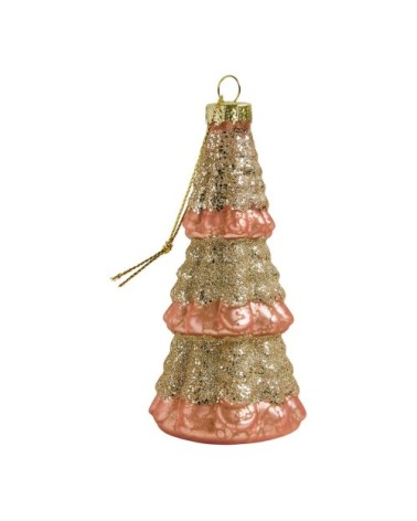 Coffret de 3 sapins pailletés en verre