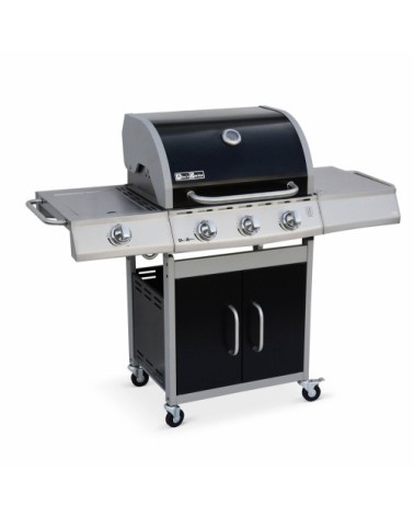 Barbecue gaz en inox noir 14kw