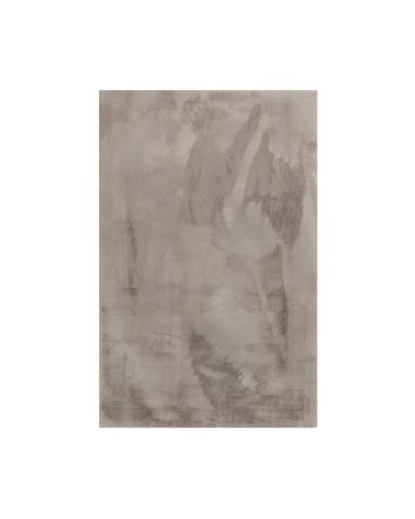 Tapis uni design en polyester argenté 130x190