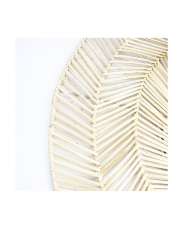 Miroir rond cadre en rotin D55