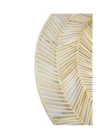 Miroir rond cadre en rotin D55