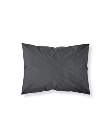 Taie d'oreiller uni en coton noir 50x70 cm