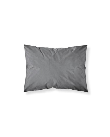 Taie d'oreiller coton gris 50x70 cm