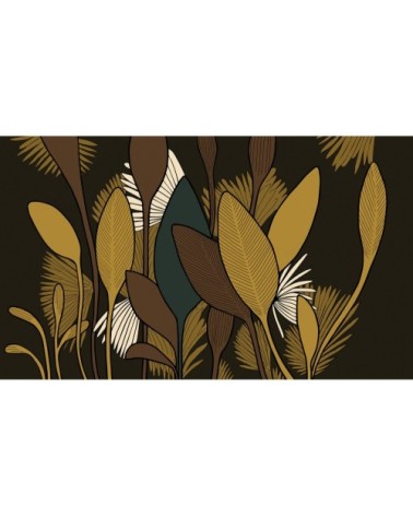 Papier peint panoramique végétal v2 340 x 250  brun