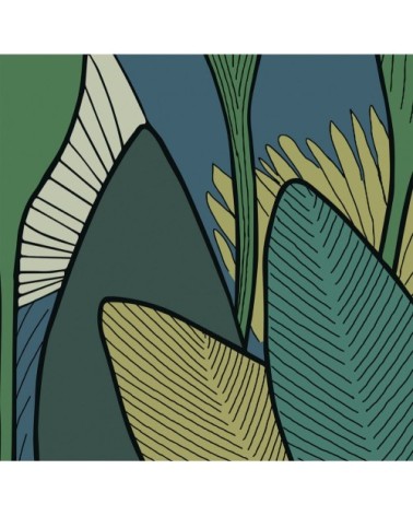 Papier peint panoramique végétal 425 x 250  vert