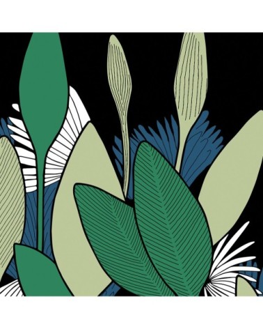 Papier peint panoramique végétal 170 x 250  bleu