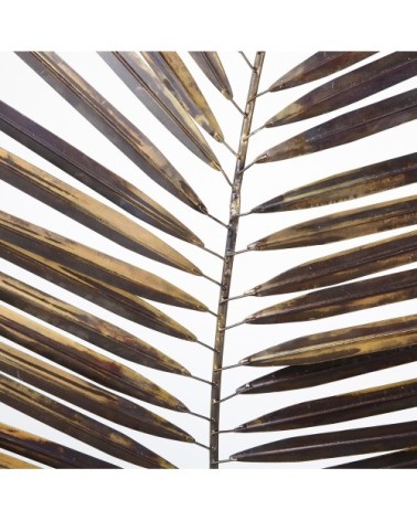 Déco murale branche de palmier en métal doré 82x163