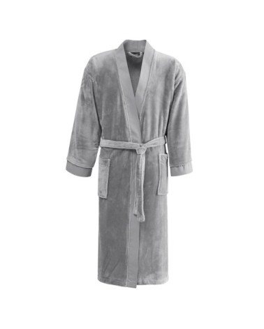 Peignoir mixte polaire kimono  gris perle XL