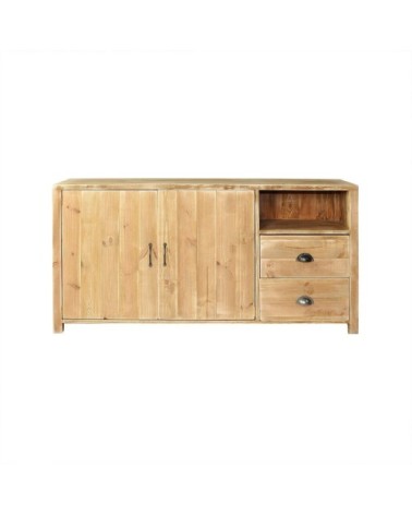 Buffet enfilade 2 portes 2 tiroirs bois massif