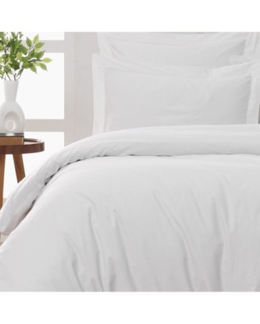 Drap plat en percale de coton  blanc 270x300 cm