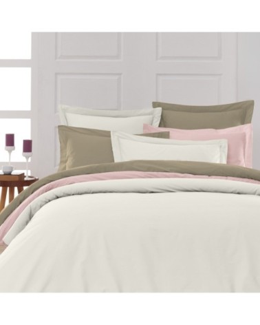 Drap plat en percale de coton  blanc 270x300 cm