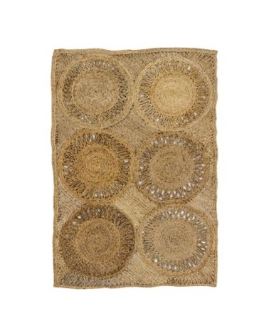 Tapis rectangulaire en jute tissé à la main 220cm