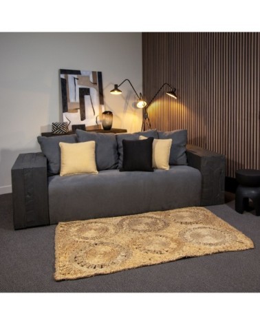 Tapis rectangulaire en jute tissé à la main 150cm