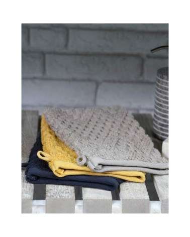 Lot de 2 gants de toilette en coton biologiqu corde 16x22 cm