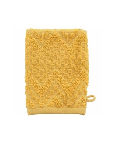 Lot de 2 gants de toilette en coton biologiqu miel 16x22 cm