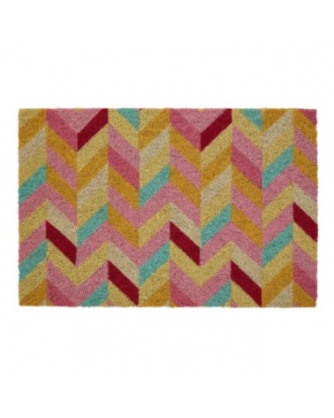 Paillasson coco chevrons multicolores 60x40cm