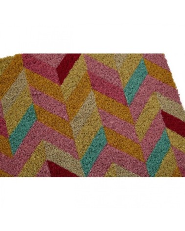 Paillasson coco chevrons multicolores 60x40cm