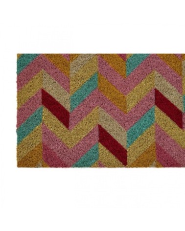 Paillasson coco chevrons multicolores 60x40cm