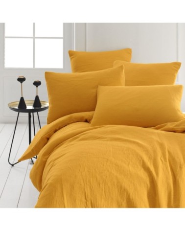 Housse de couette en gaze de coton  miel 260x240 cm