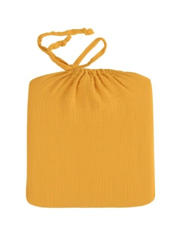 Housse de couette en gaze de coton  miel 260x240 cm