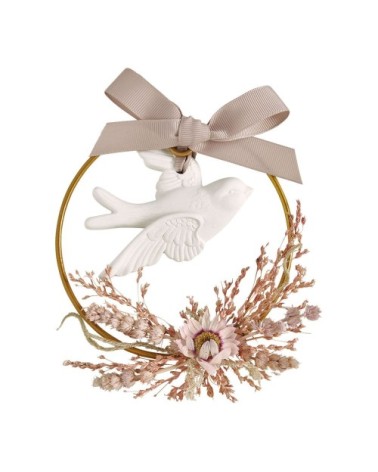 Couronne florale colombe parfumée